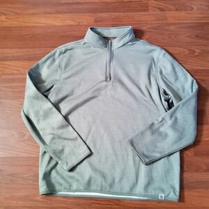 Flag & Anthem Men's MadeFlex 1/4 Zip Jacket XL Grey Striped Moisture Wicking NWT